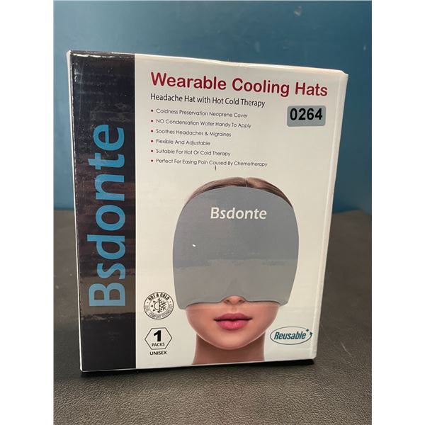 Lot of 1 Wearable Cooling Hat - Headache/Migraine Relief Hat with Hot & Cold Therapy - Brand New!