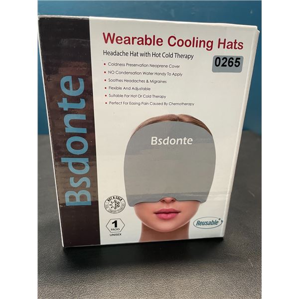 Lot of 1 Wearable Cooling Hat - Headache/Migraine Relief Hat with Hot & Cold Therapy - Brand New!