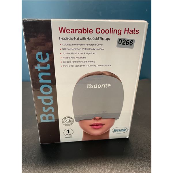 Lot of 1 Wearable Cooling Hat - Headache/Migraine Relief Hat with Hot & Cold Therapy - Brand New!