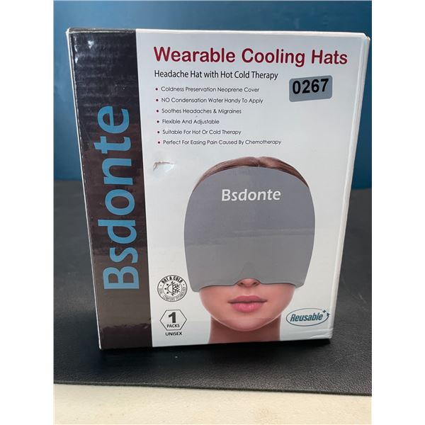 Lot of 1 Wearable Cooling Hat - Headache/Migraine Relief Hat with Hot & Cold Therapy - Brand New!