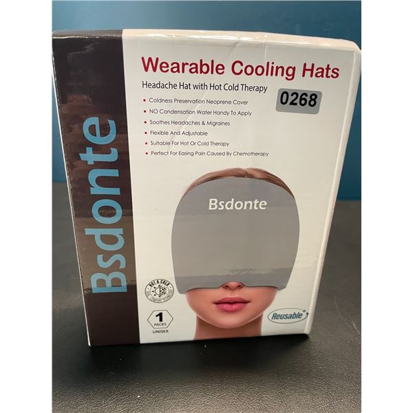 Lot of 1 Wearable Cooling Hat - Headache/Migraine Relief Hat with Hot & Cold Therapy - Brand New!