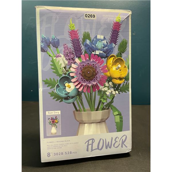Lot of 1 Flower Bouquet "Lego" Style Building Block Set - 528PCS