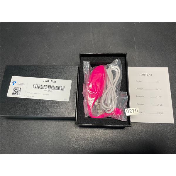 Lot of 1 Pink Fun G-Spot Vibrator Sex Toy for Women w/ App Control
