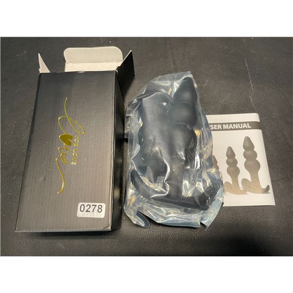 Lot of 1 Triple Pack Set of Silicone Butt Plugs/Sex Toys