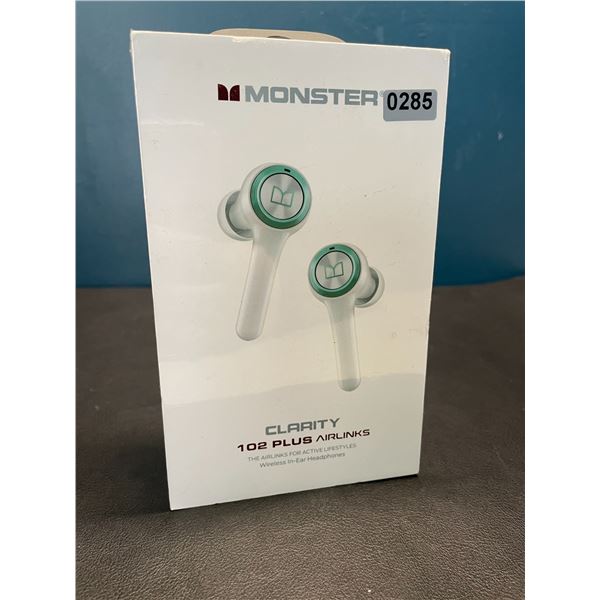 Lot of 1 Pair of MONSTER Clarity 102 Plus Airlinks Wireless Bluetooth Headphones - NEW SEALED!
