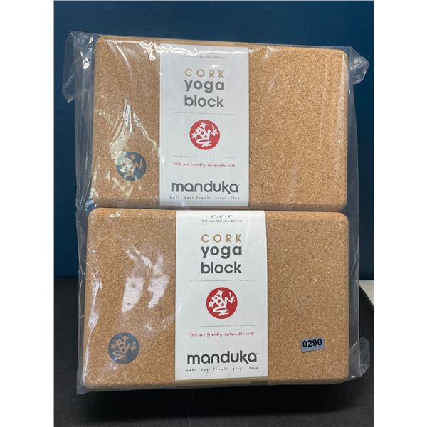 Lot of Manduka Cork Yoga Blocks - 2pack - Brand New!