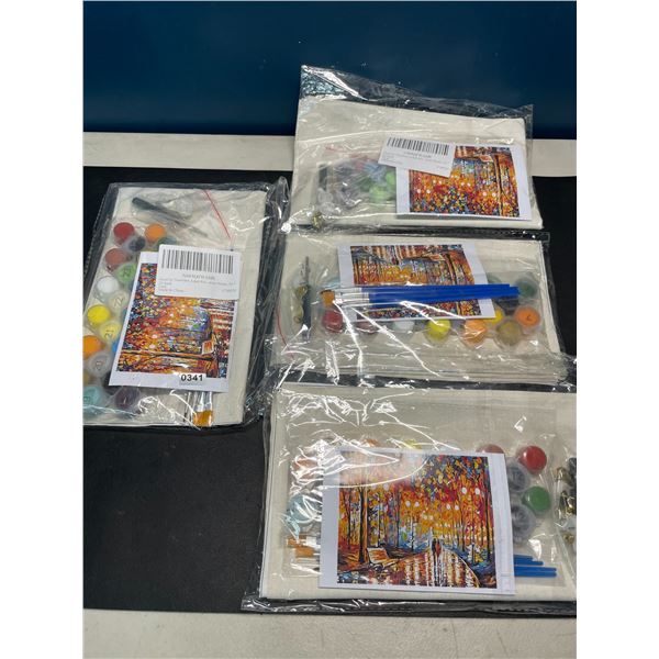 Lot of 4 Adult Paint by Number Kits - 16x20inch