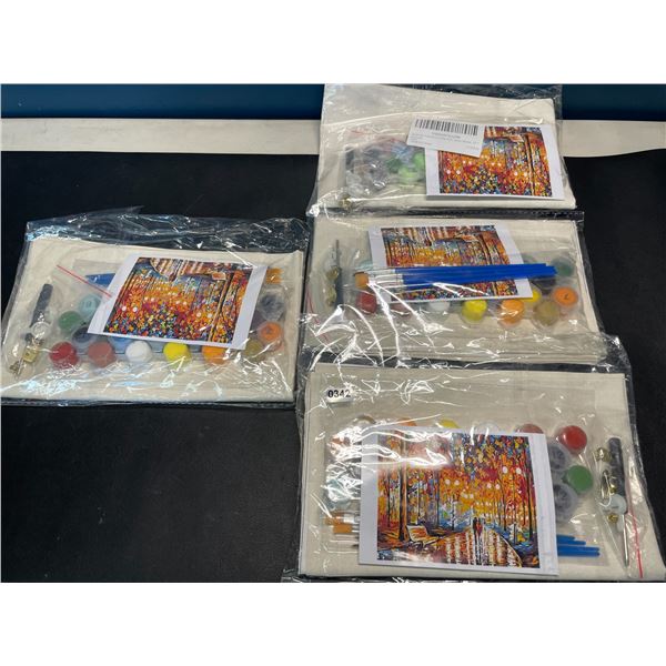 Lot of 4 Adult Paint by Number Kits - 16x20inch