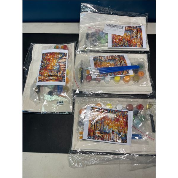 Lot of 4 Adult Paint by Number Kits - 16x20inch