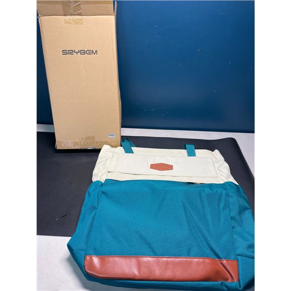 Lot of 1 Srybem Convertible Laptop tote Bag/Backpack - 16 inch - Waterproof - Teal