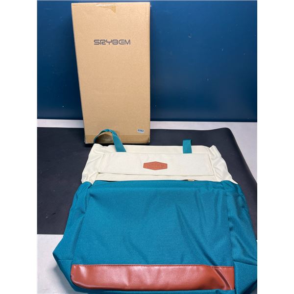 Lot of 1 Srybem Convertible Laptop tote Bag/Backpack - 16 inch - Waterproof - Teal