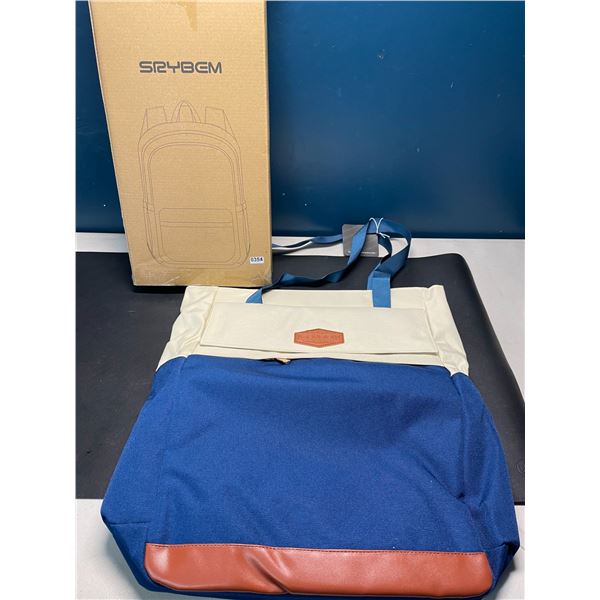 Lot of 1 Srybem Convertible Laptop tote Bag/Backpack - 16 inch - Waterproof - Teal