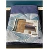 Image 1 : Lot of 1 YMY Home Collection Full/Queen Size Duvet Cover Set - Blue ZigZag Design