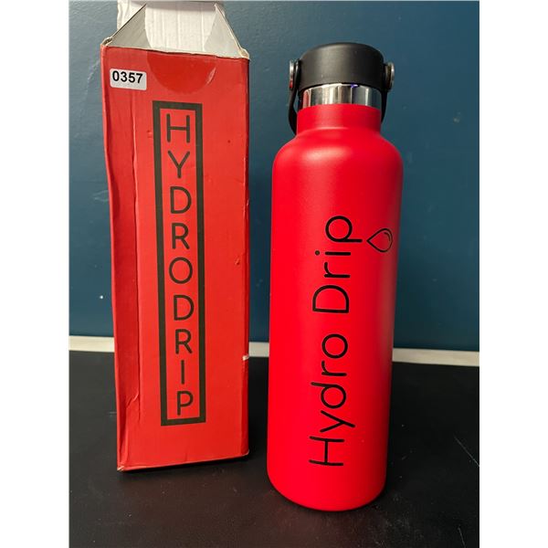 Lot of 1 Hydro Drip All-Purpose Stainless Steel Insulated Water Bottle - 24oz - Red