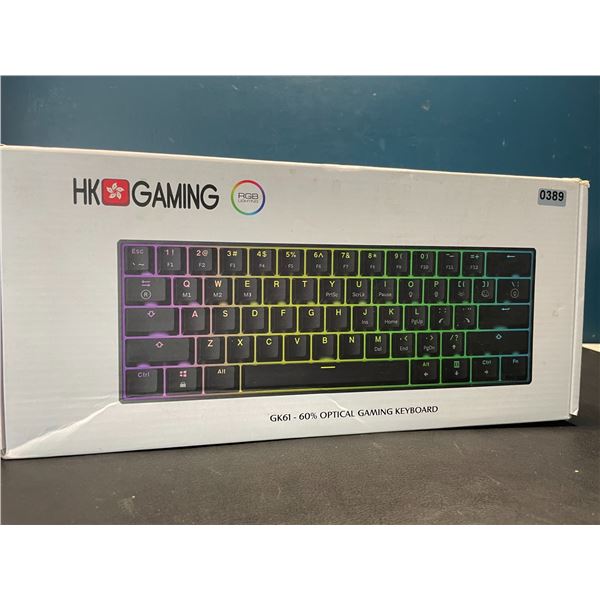 Lot of 1 HK Gaming GK61 Illuminated Optical Gaming Keyboard - Brand New!