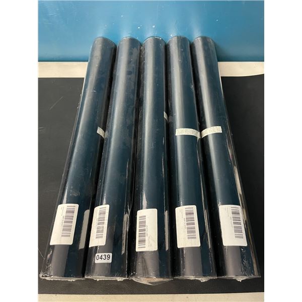 Lot of 5 Large Rolls of Window Tint Film - Black