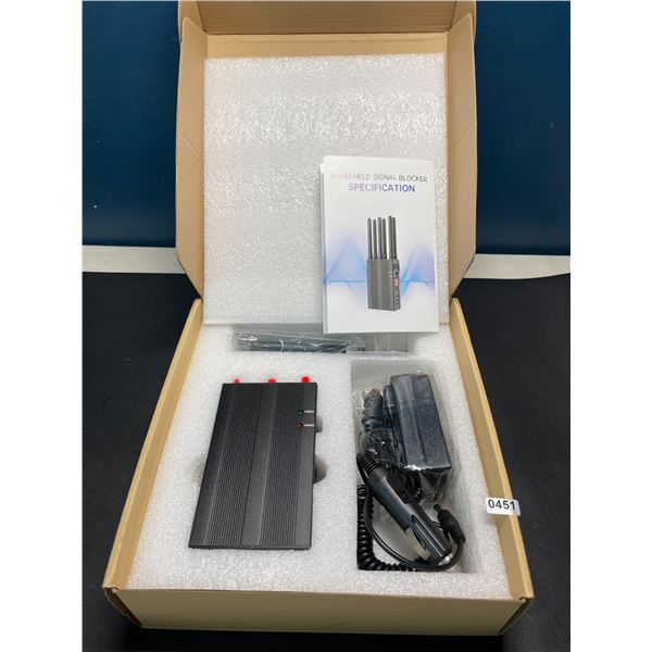 Lot of 1 Hand-Held Signal Blocker/Jammer - GPS, Cell Signal, etc. Blocker/Jammer Device
