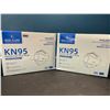 Image 1 : Lot of 2 Boxes of KN95 Protective Face Masks - 50pcs per box/100 total