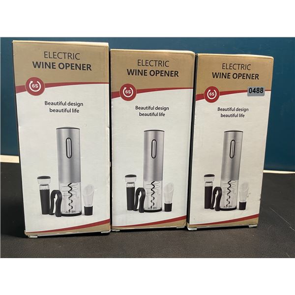 Lot of 3 Electric Wine Openers - Brand New!