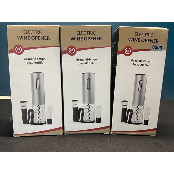 Lot of 3 Electric Wine Openers - Brand New!