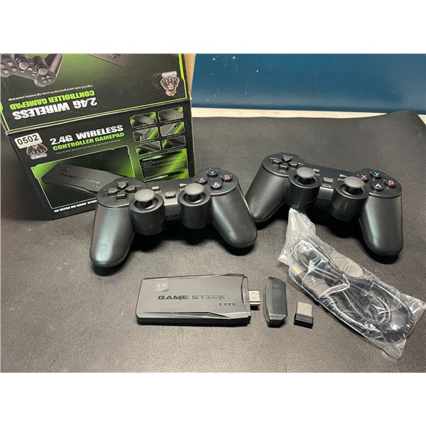 Lot of 1 4K Ultra HD Retro Game Stick w/ 2 Controllers - Loaded with Retro/Old School Games!