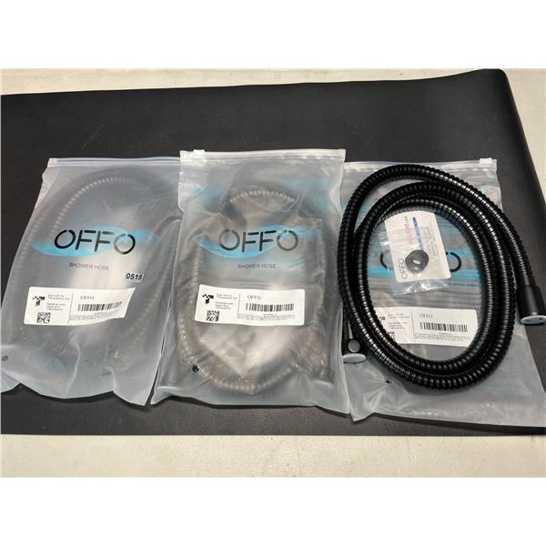 Lot of 3 Stainless Steel Replacement Shower Hoses - 60inches