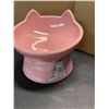 Image 2 : Lot of 2 Raised/Elevated Cat Food Bowls - Pink