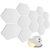 Image 1 : Lot of 1 Box of Acoustic Foam Wall Panels - 12 PCS - 12" x 10" x 0.4" - Hexagon Sound Proof Panels