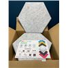 Image 2 : Lot of 1 Box of Acoustic Foam Wall Panels - 12 PCS - 12" x 10" x 0.4" - Hexagon Sound Proof Panels