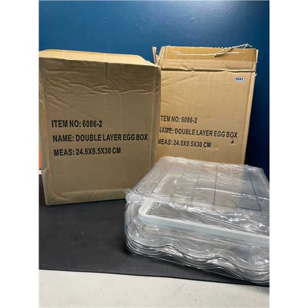 Lot of 2 Double-Layer Egg Organizers (2PCS per box/4 Total)