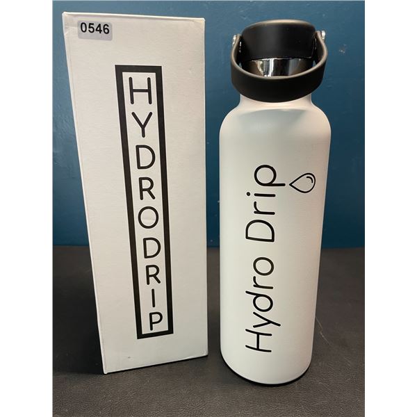 Lot of 1 Hydro Drip All-Purpose Stainless Steel Insulated Water Bottle - 24oz - White