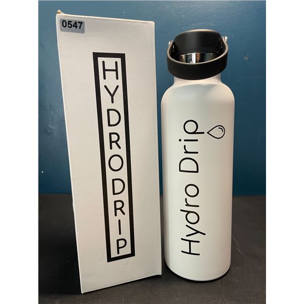Lot of 1 Hydro Drip All-Purpose Stainless Steel Insulated Water Bottle - 24oz - White