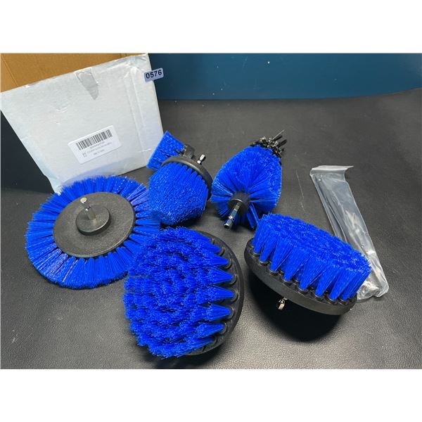 Lot of 1 Drill Brush Cleaning Attachment Tool Set - 7PC