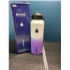 Image 2 : Lot of 1 Sendestar Double Wall Stainless Steel Insulated Water Bottle - 1.2L (40oz) - White/Purple