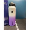 Image 3 : Lot of 1 Sendestar Double Wall Stainless Steel Insulated Water Bottle - 1.2L (40oz) - White/Purple