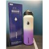 Image 2 : Lot of 1 Sendestar Double Wall Stainless Steel Insulated Water Bottle - 1.2L (40oz) - White/Purple