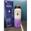 Image 2 : Lot of 1 Sendestar Double Wall Stainless Steel Insulated Water Bottle - 1.2L (40oz) - White/Purple