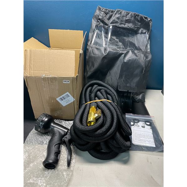 Lot of 1 Expandable Garden Hose with Nozzle & Storage Hook - Brand New in Box!