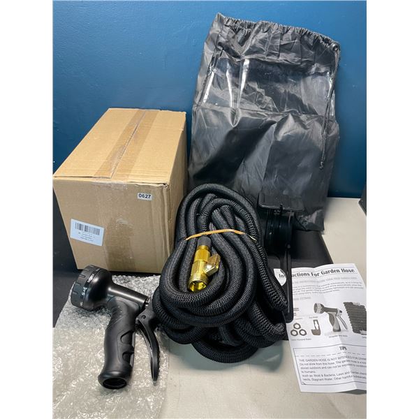 Lot of 1 Expandable Garden Hose with Nozzle & Storage Hook - Brand New in Box!