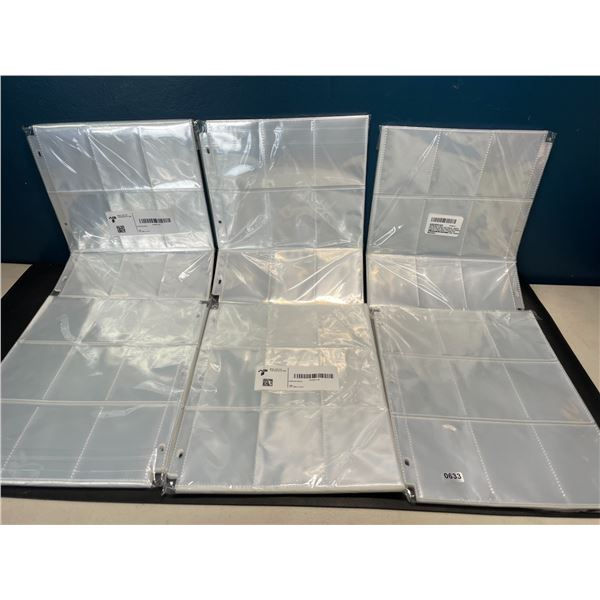 Lot of 6 Multi-Packs of Trading Card Sleeves - 9-pocket pages; 540 pockets per pack
