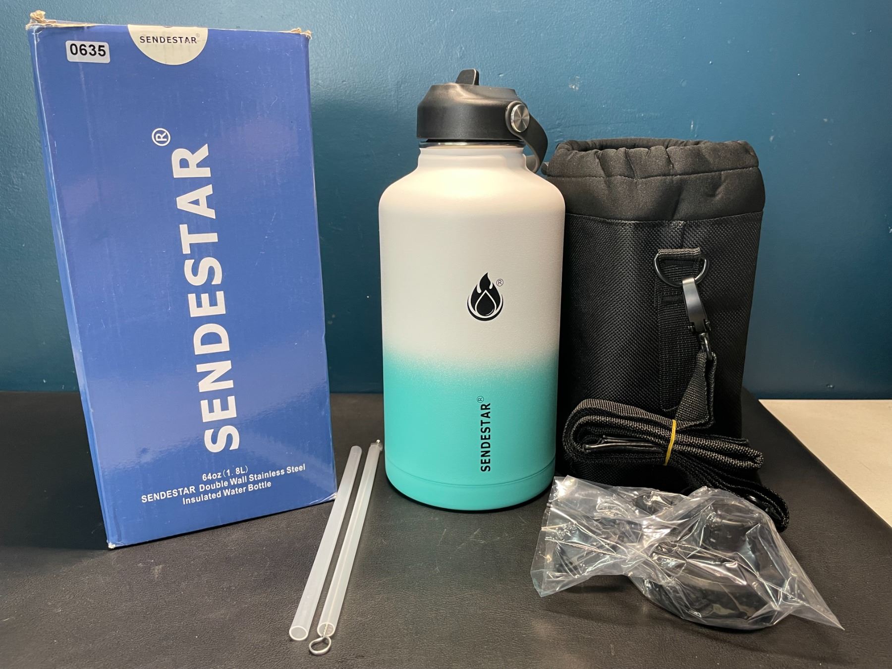 Lot of 1 Sendestar Double Wall Stainless Steel Insulated Water Bottle ...