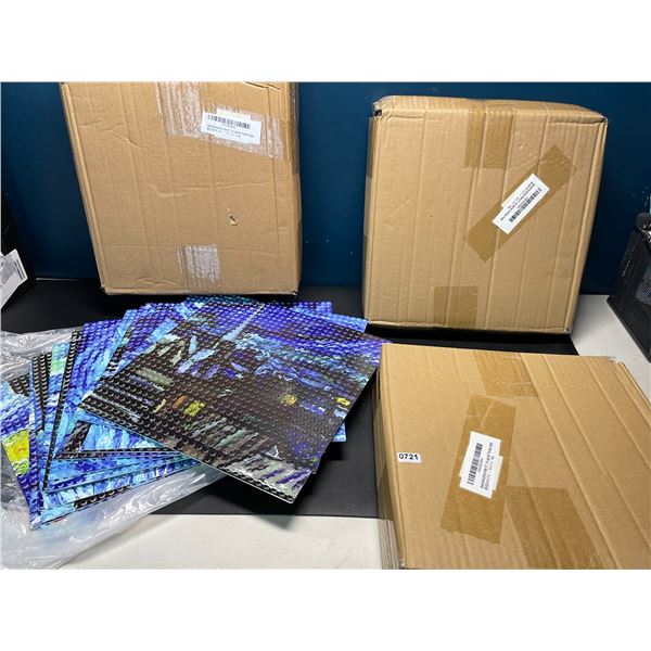 Lot of 3 Multi-Packs of 10-Inch Bases for Lego Building Blocks - 12pcs per box/36 Bases Total