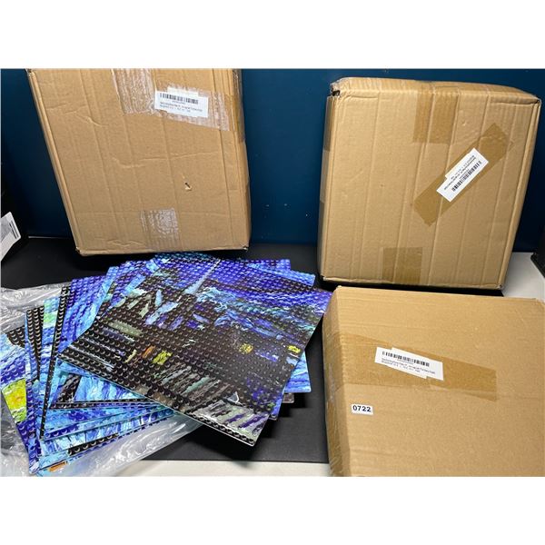 Lot of 3 Multi-Packs of 10-Inch Bases for Lego Building Blocks - 12pcs per box/36 Bases Total