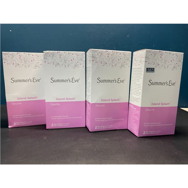 Lot of 4 Boxes of Summer's Eve Island Splash Douche Kits - pH Balanced for Women