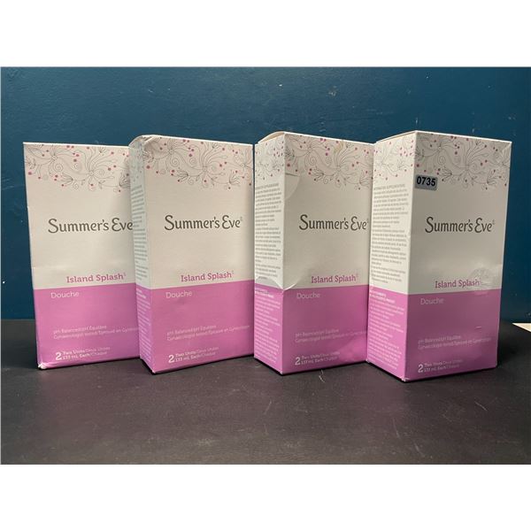 Lot of 4 Boxes of Summer's Eve Island Splash Douche Kits - pH Balanced for Women