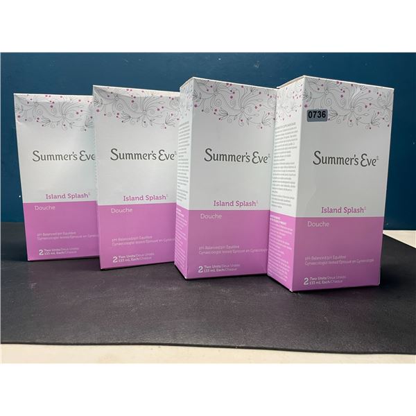 Lot of 4 Boxes of Summer's Eve Island Splash Douche Kits - pH Balanced for Women