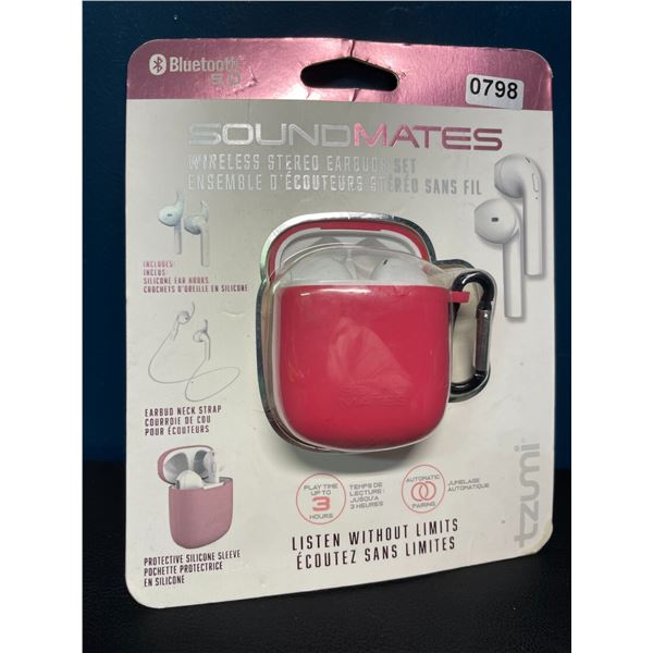 Lot of 1 Pair of Soundmates Bluetooth Wireless Earbuds