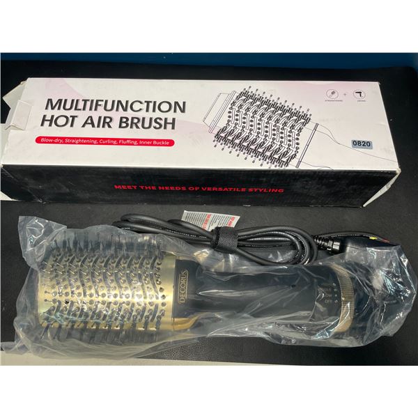 Lot of 1 Multifunction Hot Air Hair Styling Brush - Blow Dry, Curl, Fluff, Straighten, etc.