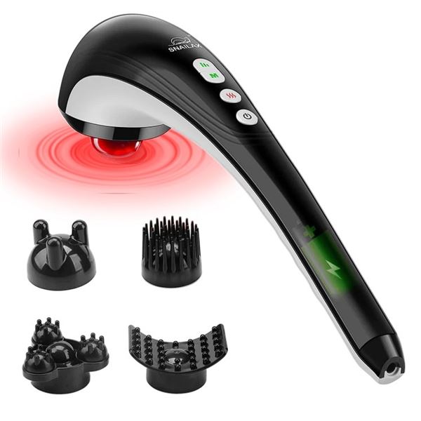 Lot of 1 Snailax SL-482 Percussion Cordless Handheld Massager for Full-Body w/ Heat - Brand New!