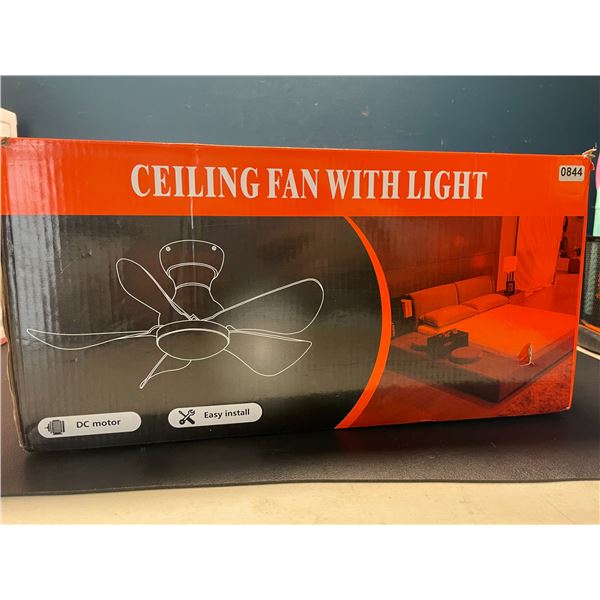 Lot of 1 Ceiling Fan (29inch) with Light - Wood Colour - Brand New in Box!